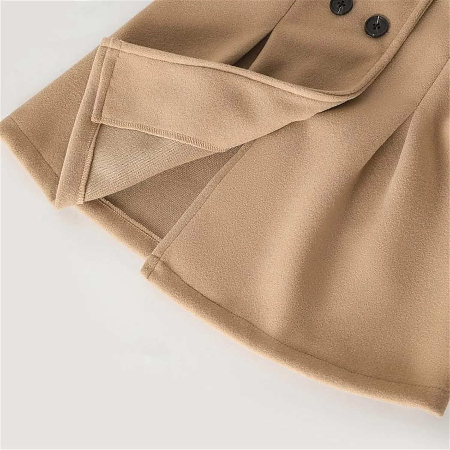 Girls Dress Coat Kids Winter Warm Jacket Long Sleeve Button Trench Coat Pocket Long Peacoat Outerwear Jackets For Girls