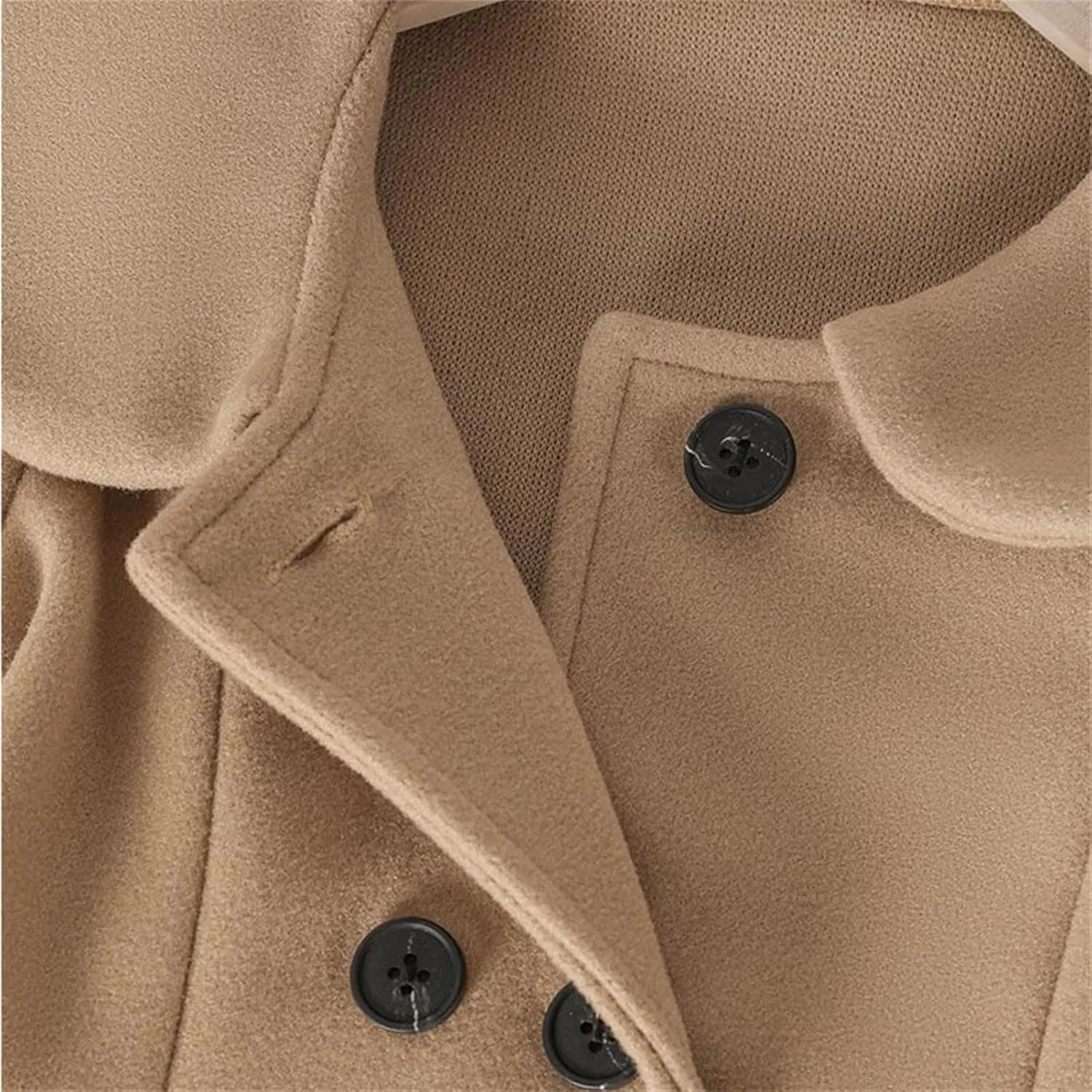 Girls Dress Coat Kids Winter Warm Jacket Long Sleeve Button Trench Coat Pocket Long Peacoat Outerwear Jackets For Girls