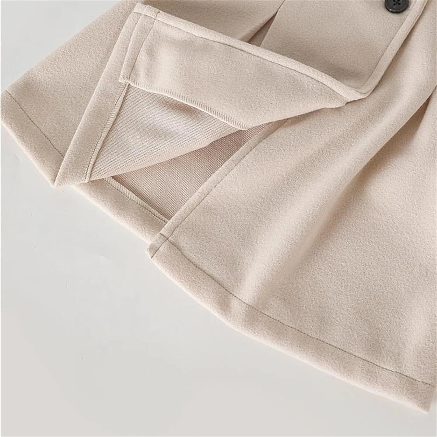 Girls Dress Coat Kids Winter Warm Jacket Long Sleeve Button Trench Coat Pocket Long Peacoat Outerwear Jackets For Girls
