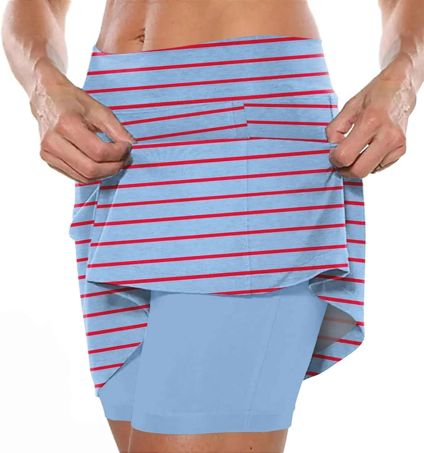 High Waisted Golf Skirts for Woman Casual Workout Tennis Mini Skirt Side Pockets Solid Summer Athletic Running Shorts Skorts