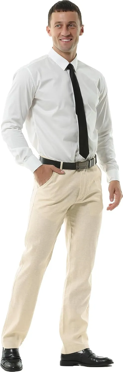 Hoerev Mens Summer Linen Casual Trousers, Casual Pants - Stylish Comfort for Every Occasion