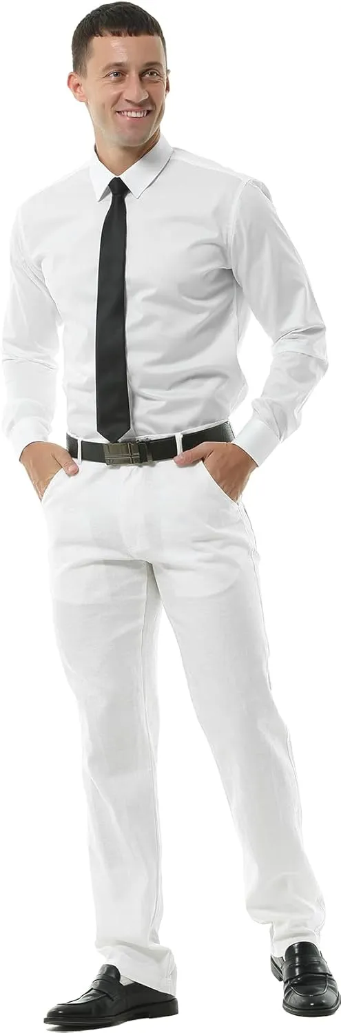Hoerev Mens Summer Linen Casual Trousers, Casual Pants - Stylish Comfort for Every Occasion