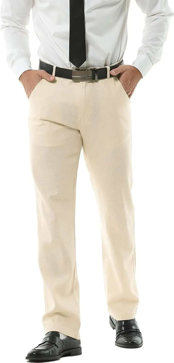 Hoerev Mens Summer Linen Casual Trousers, Casual Pants - Stylish Comfort for Every Occasion