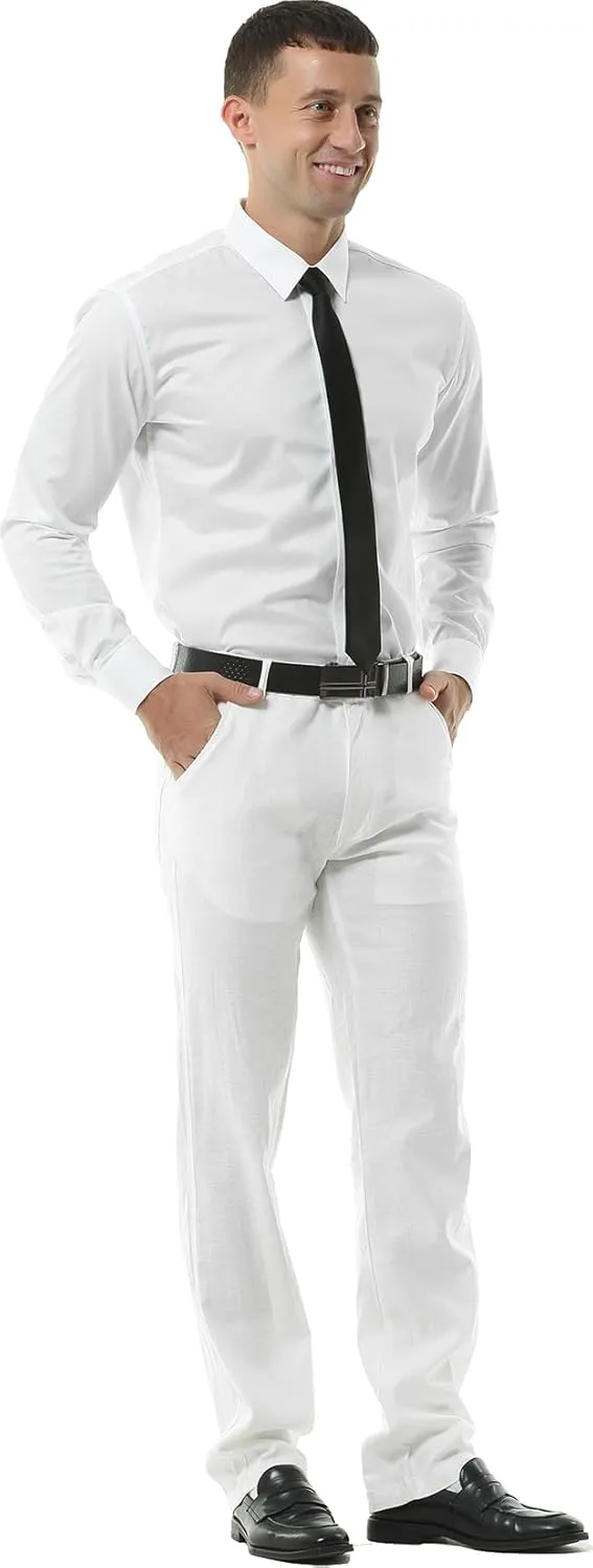 Hoerev Mens Summer Linen Casual Trousers, Casual Pants - Stylish Comfort for Every Occasion