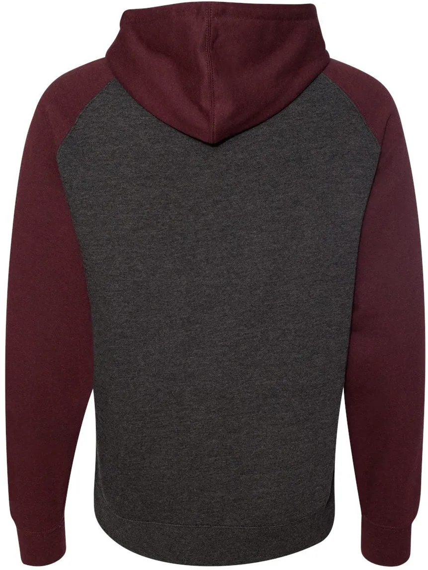 Independent Trading Co. Raglan Hooded Sweatshirt 