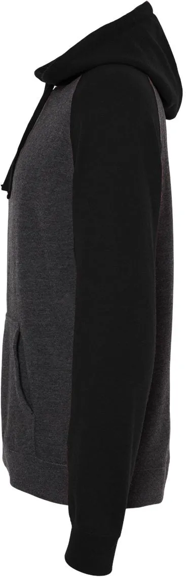 Independent Trading Co. Raglan Hooded Sweatshirt 