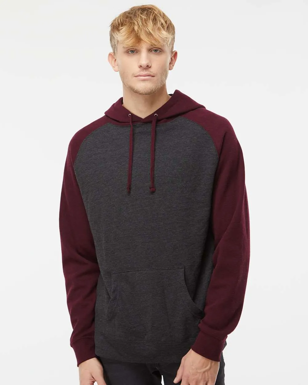 Independent Trading Co. Raglan Hooded Sweatshirt 