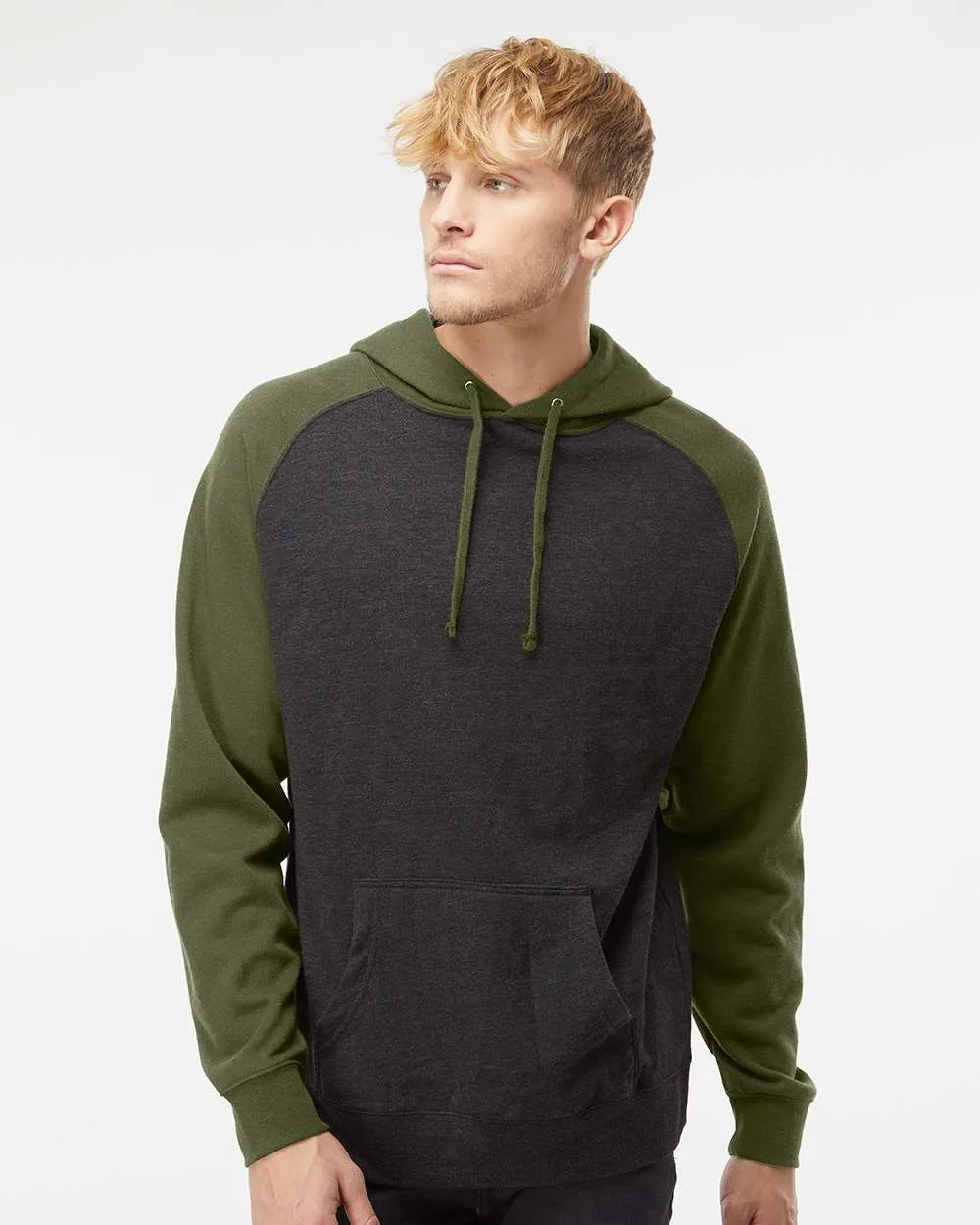 Independent Trading Co. Raglan Hooded Sweatshirt 