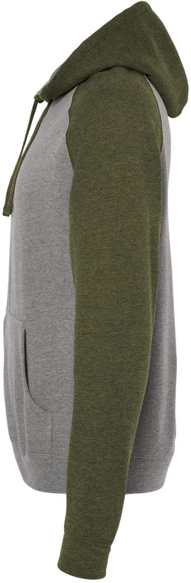Independent Trading Co. Raglan Hooded Sweatshirt 