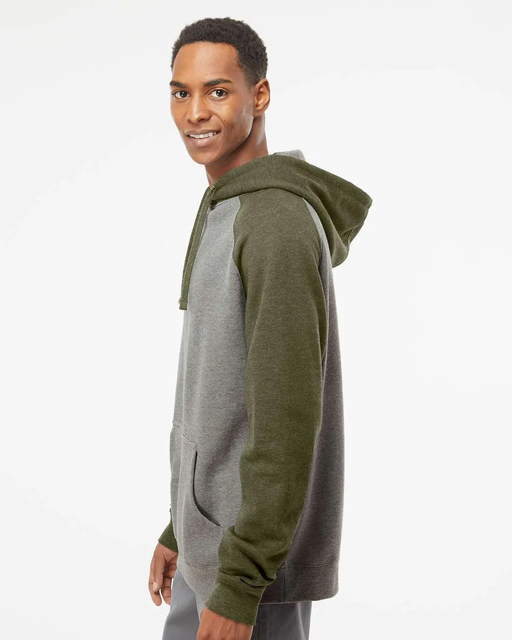 Independent Trading Co. Raglan Hooded Sweatshirt 