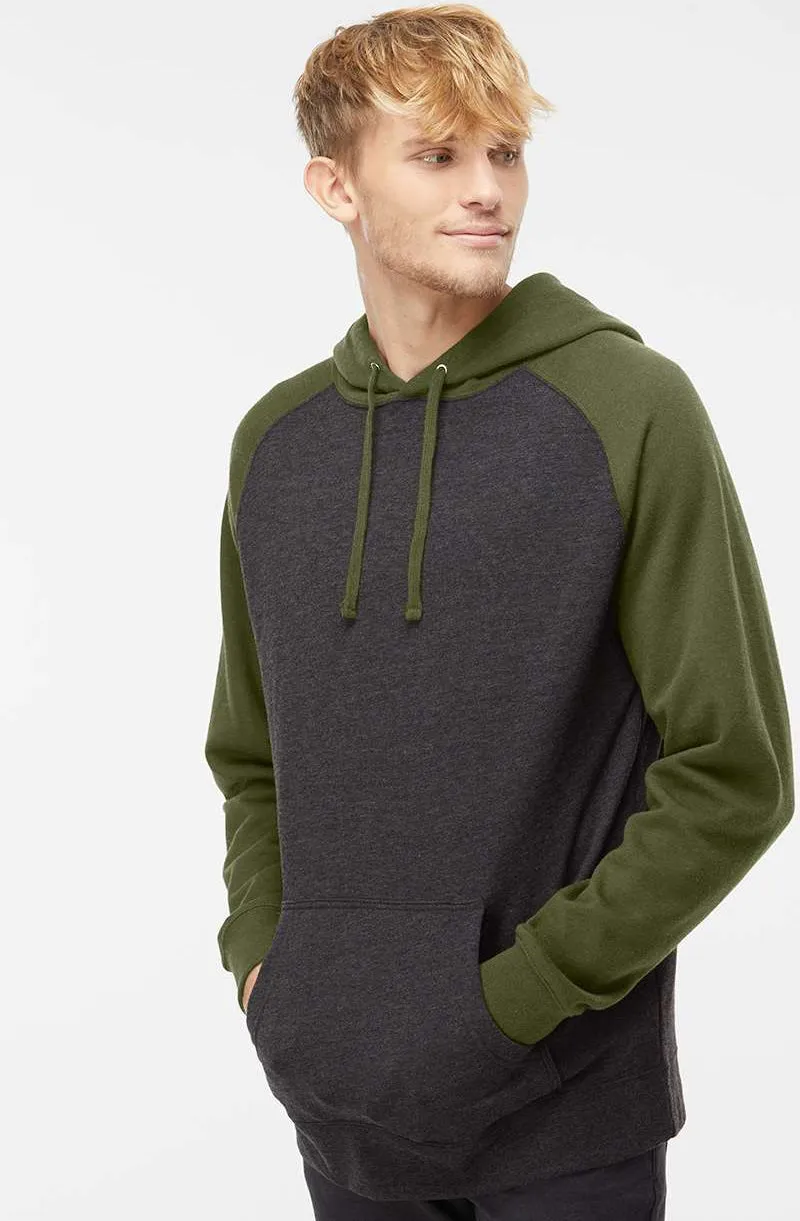 Independent Trading Co. Raglan Hooded Sweatshirt 