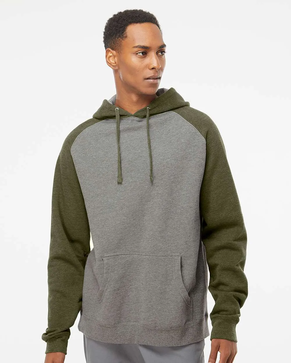 Independent Trading Co. Raglan Hooded Sweatshirt 