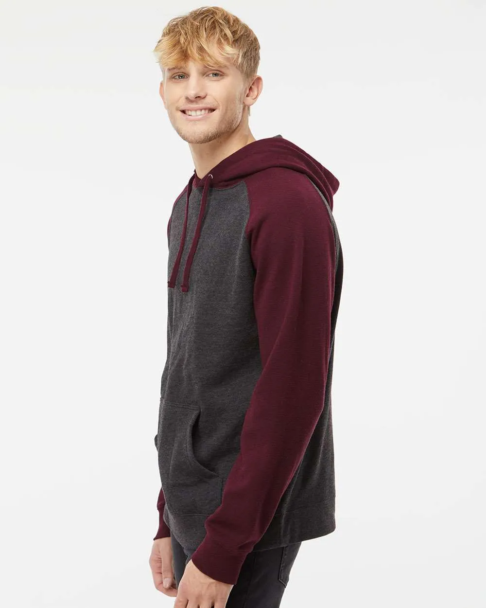 Independent Trading Co. Raglan Hooded Sweatshirt 
