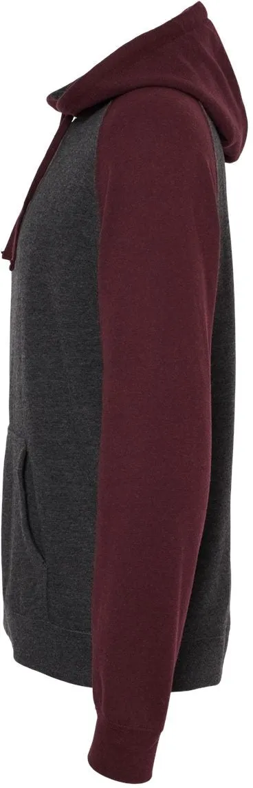 Independent Trading Co. Raglan Hooded Sweatshirt 