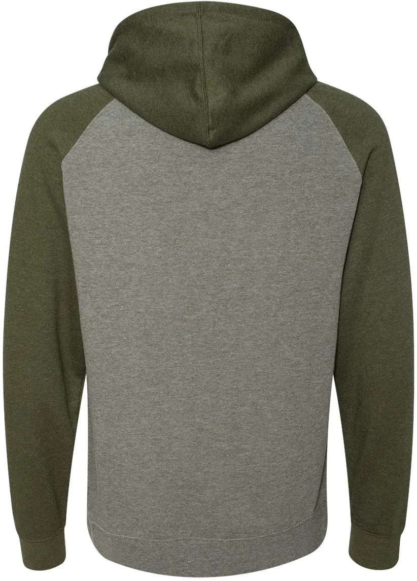Independent Trading Co. Raglan Hooded Sweatshirt 