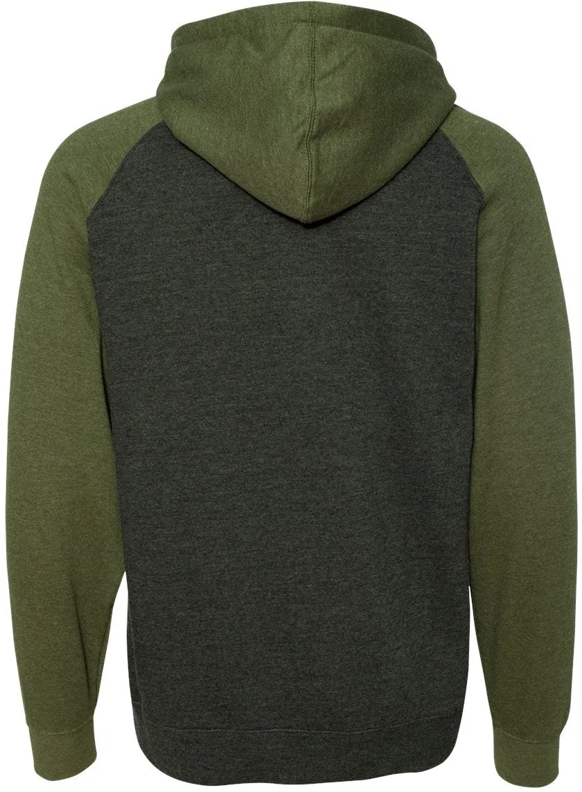 Independent Trading Co. Raglan Hooded Sweatshirt 