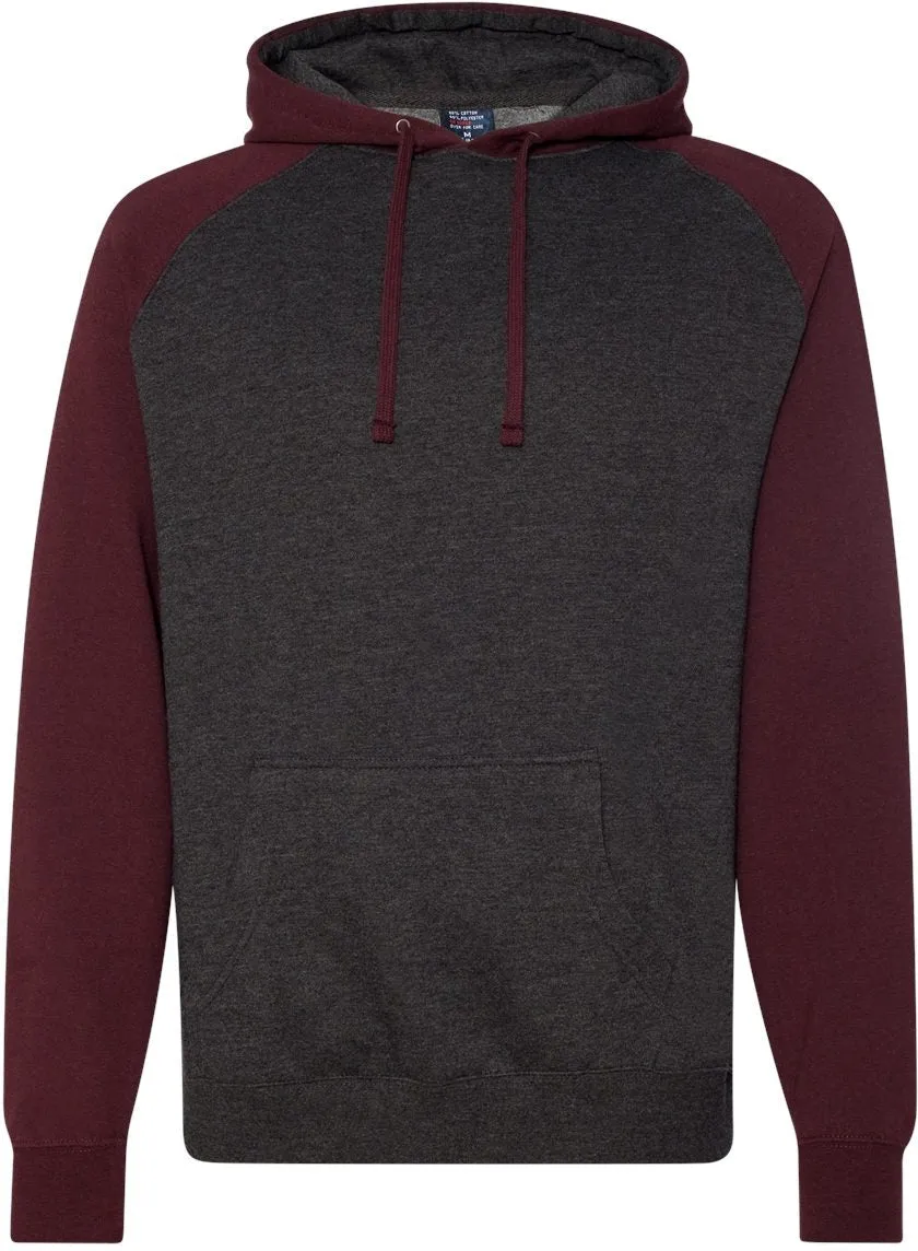 Independent Trading Co. Raglan Hooded Sweatshirt 
