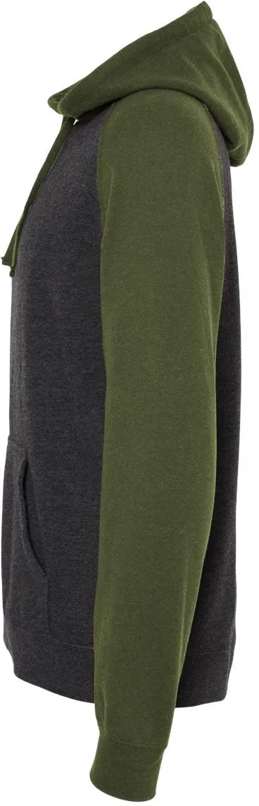 Independent Trading Co. Raglan Hooded Sweatshirt 