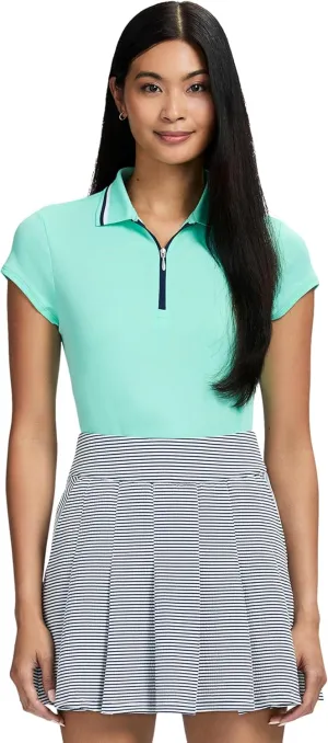 IZOD Women's Shirt Performance Stretch Golf Collared Cap Sleeve