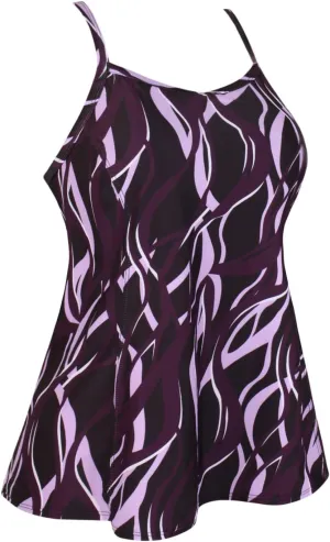 JINXUEER Women's Plus Size Flowy Swimsuit Crossback Tankini Top Modest Swimwear