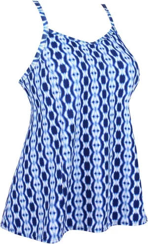JINXUEER Women's Plus Size Flowy Swimsuit Crossback Tankini Top Modest Swimwear
