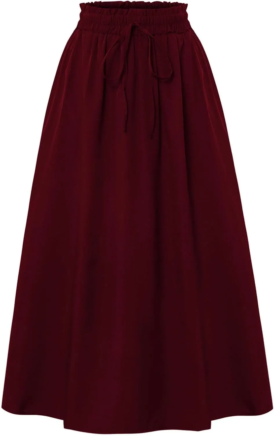JJHAEVDY Womens Maxi Skirt Summer Trendy Elastic High Waisted Boho Casual Beach Flowy Swing Long Skirts with Pockets