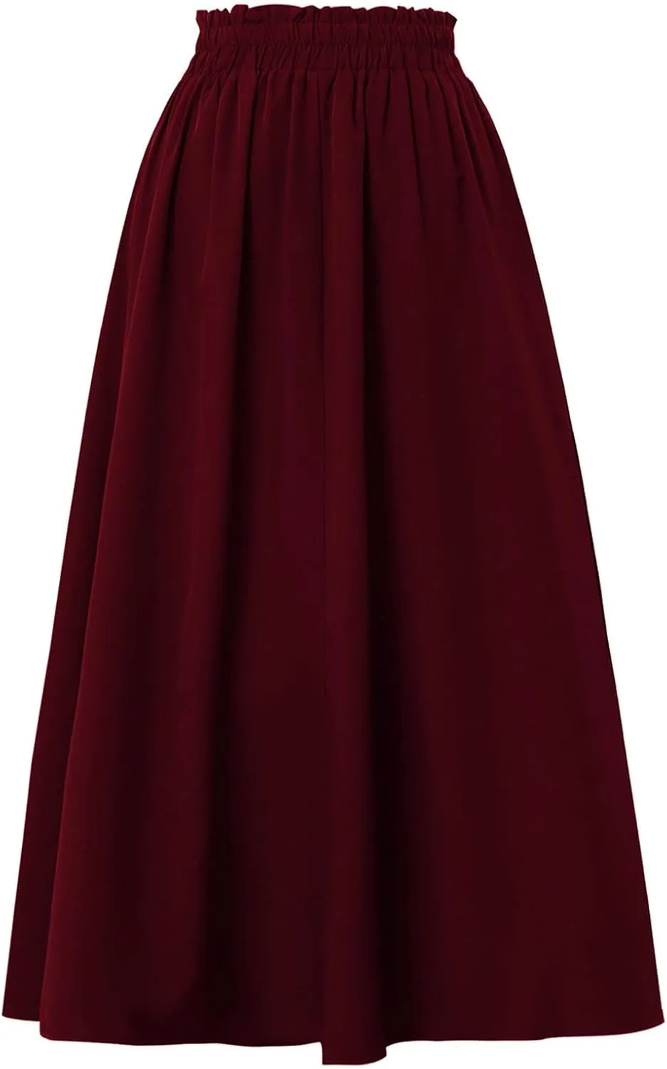 JJHAEVDY Womens Maxi Skirt Summer Trendy Elastic High Waisted Boho Casual Beach Flowy Swing Long Skirts with Pockets