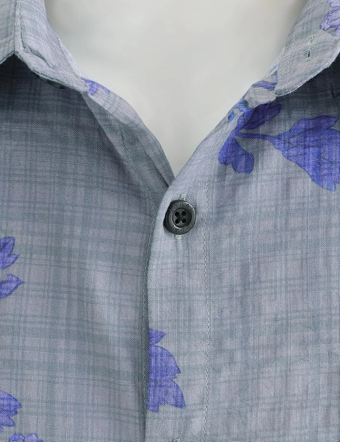 JOGAL Men's Flower Short Sleeve Button Down Hawaiian Shirt