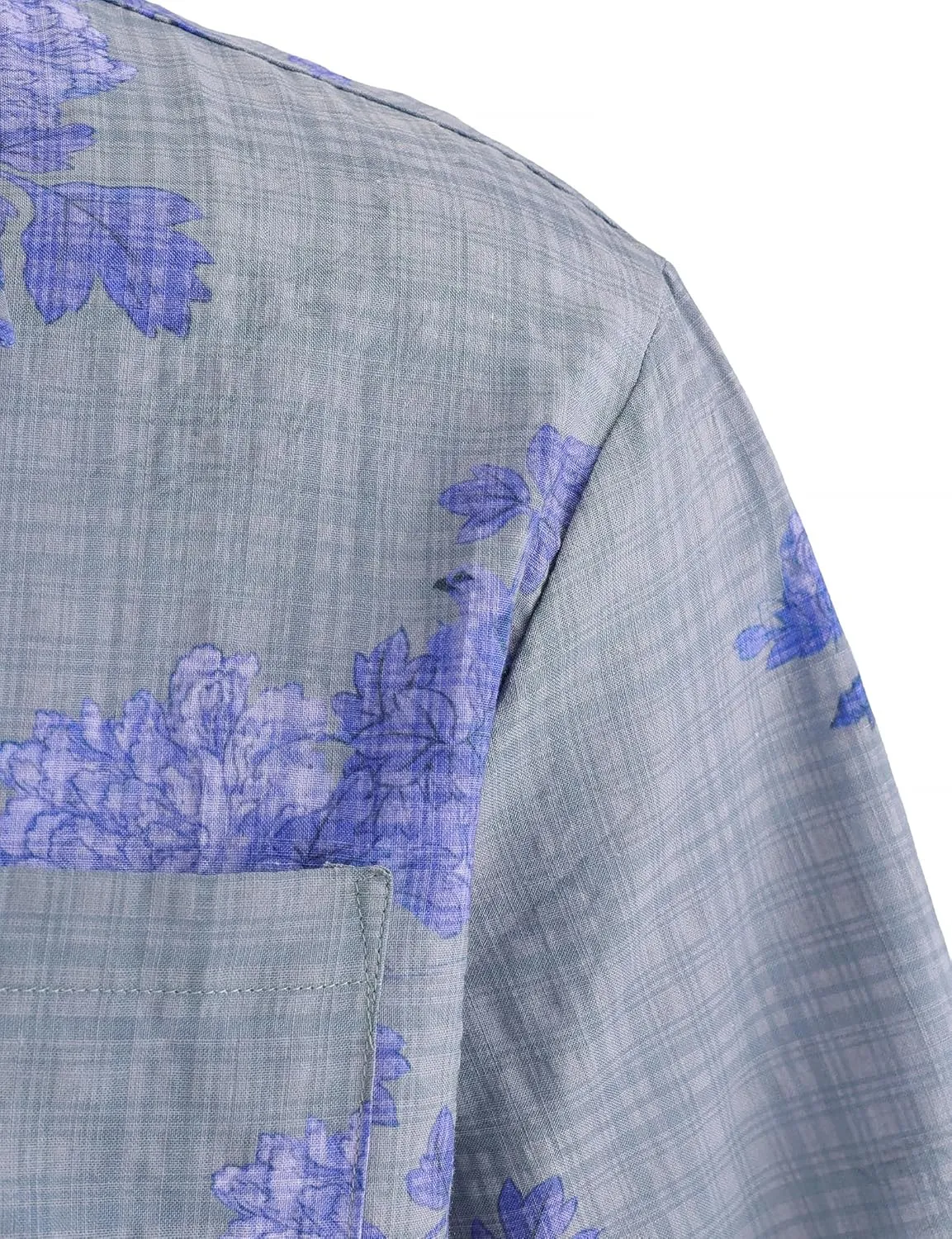 JOGAL Men's Flower Short Sleeve Button Down Hawaiian Shirt