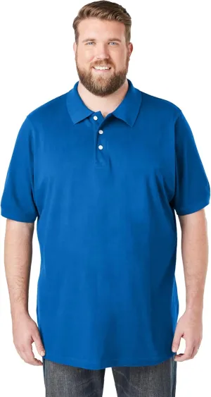KingSize Men's Big & Tall Shrink-Less Piqu Polo Shirt