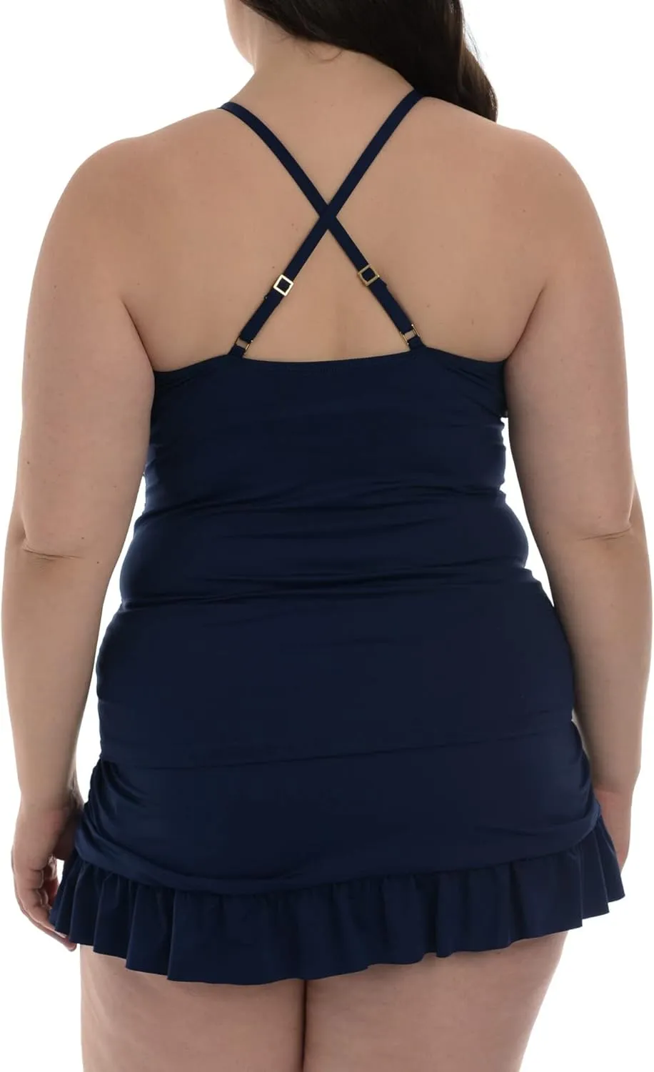 La Blanca Women's Island Goddess High Neck Keyhole Tankini Swimsuit Top