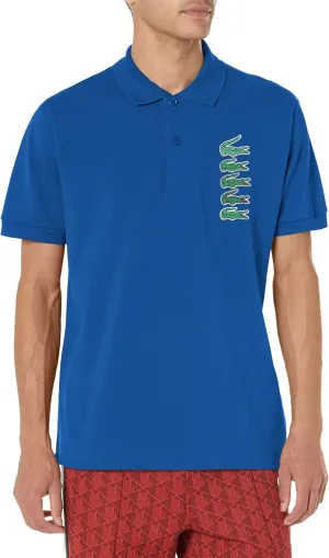 Lacoste Men's Short Sleeve Stacked Timeline Croc Polo Shirt