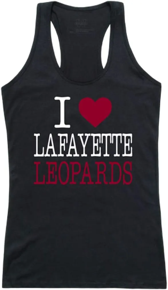 Lafayette College Leopards NCAA Women's I Love Tank Top - Black, Large