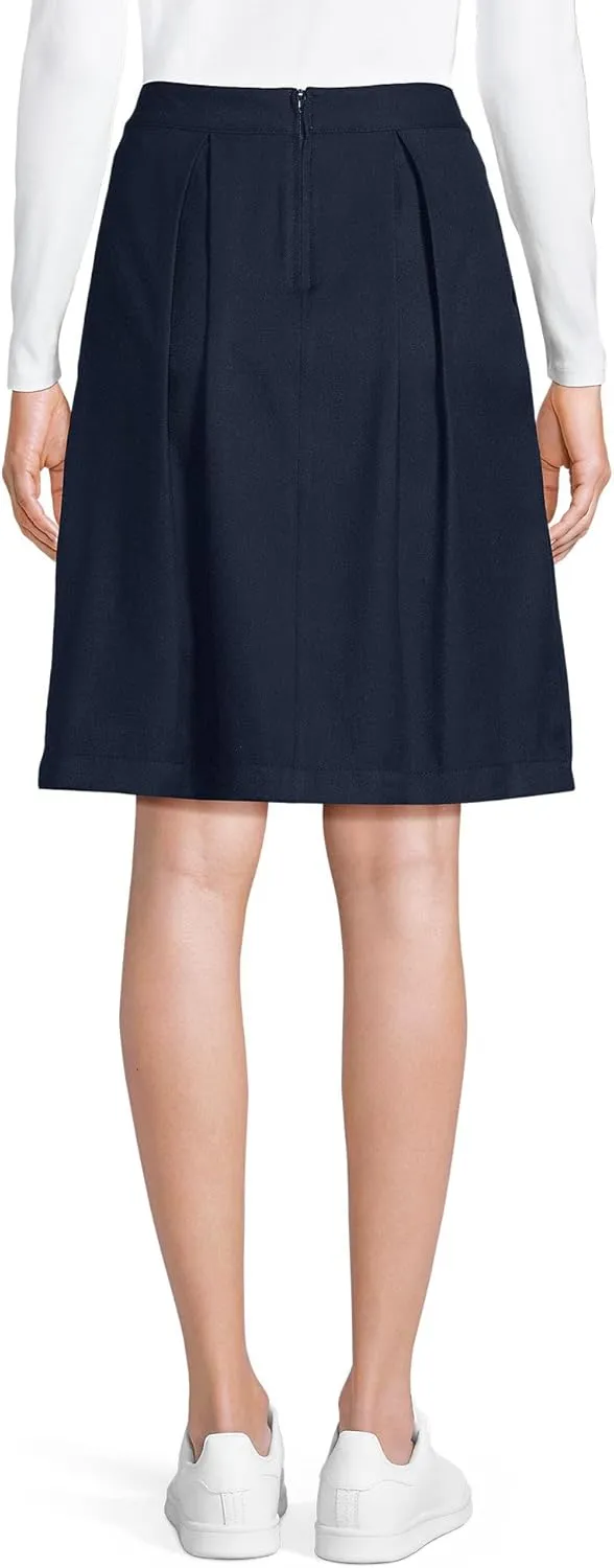 Lands' End School Uniform Women's Solid Pleated Skort Top of Knee