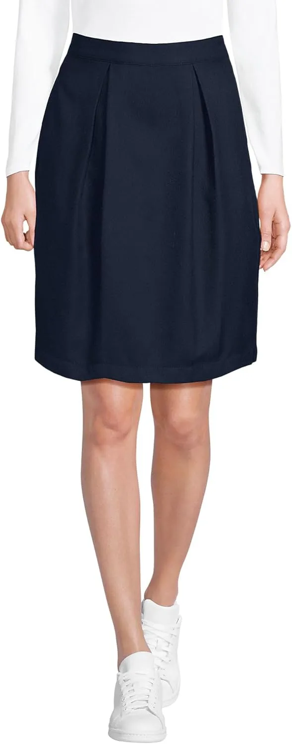 Lands' End School Uniform Women's Solid Pleated Skort Top of Knee