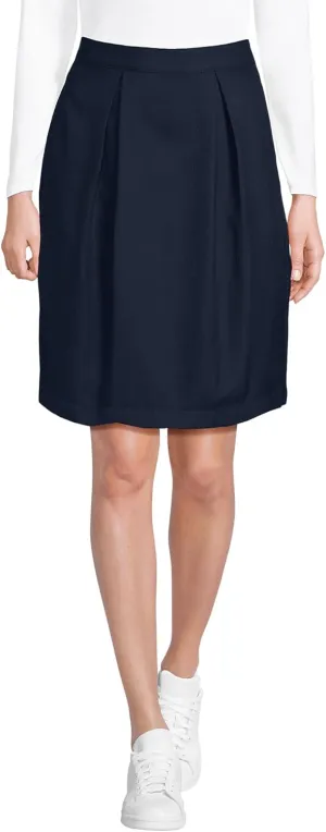 Lands' End School Uniform Women's Solid Pleated Skort Top of Knee