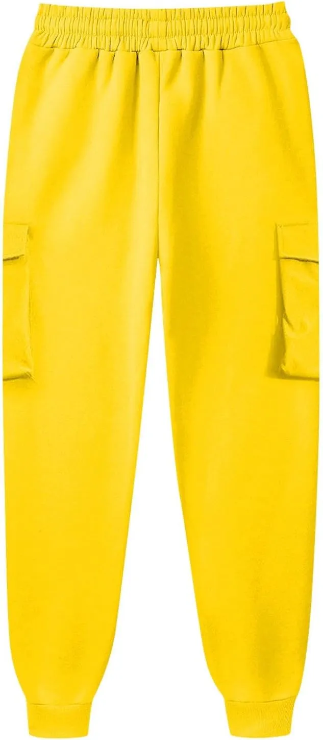 LCMTWX Baggy Jeans Men Men Elastic Drawstring Cotton Pants Waist Waist Mid Casual Solid Men's Casual Pants Jogger Pants Men