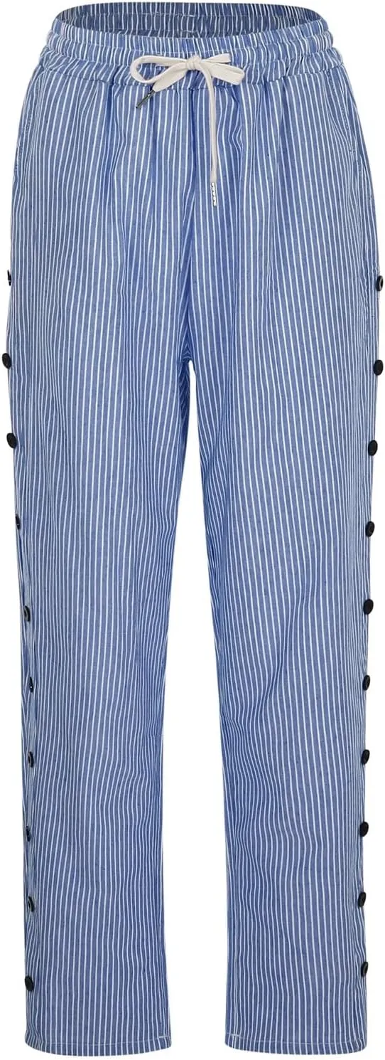 Linen Pants for Women 2025 Casual Summer Drawstring Capri Pants Beach Vacation Clothes with Pockets
