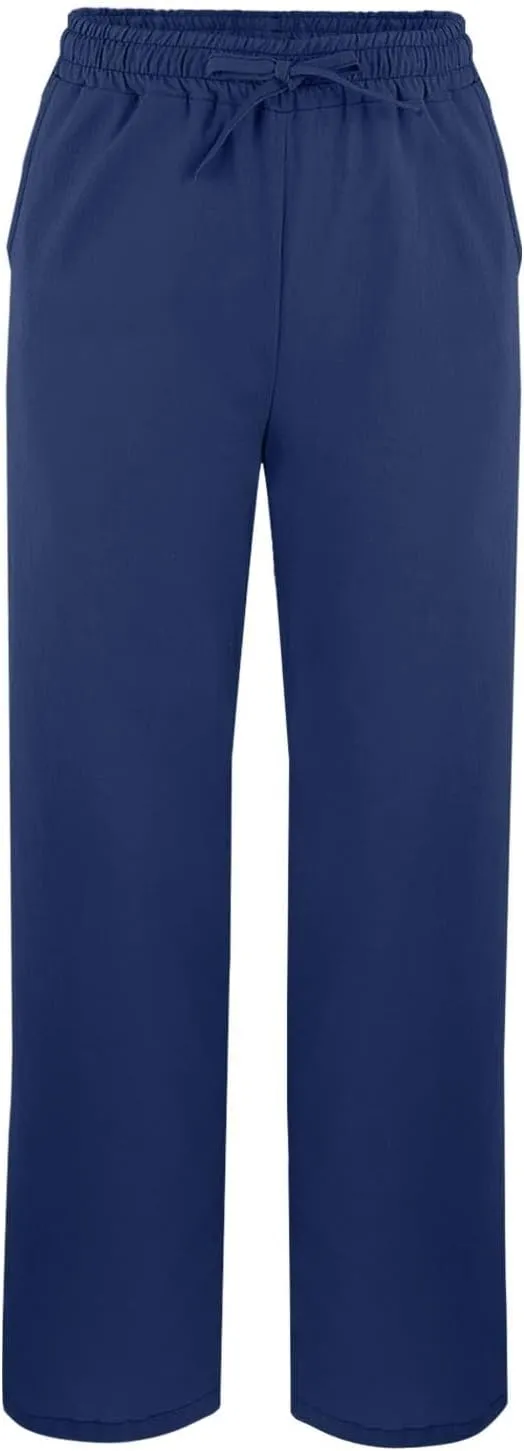 Linen Pants for Women Summer 2025 Elastic Waist Straight Leg Lightweight Pants Vacation Beach Casual Trendy Trousers