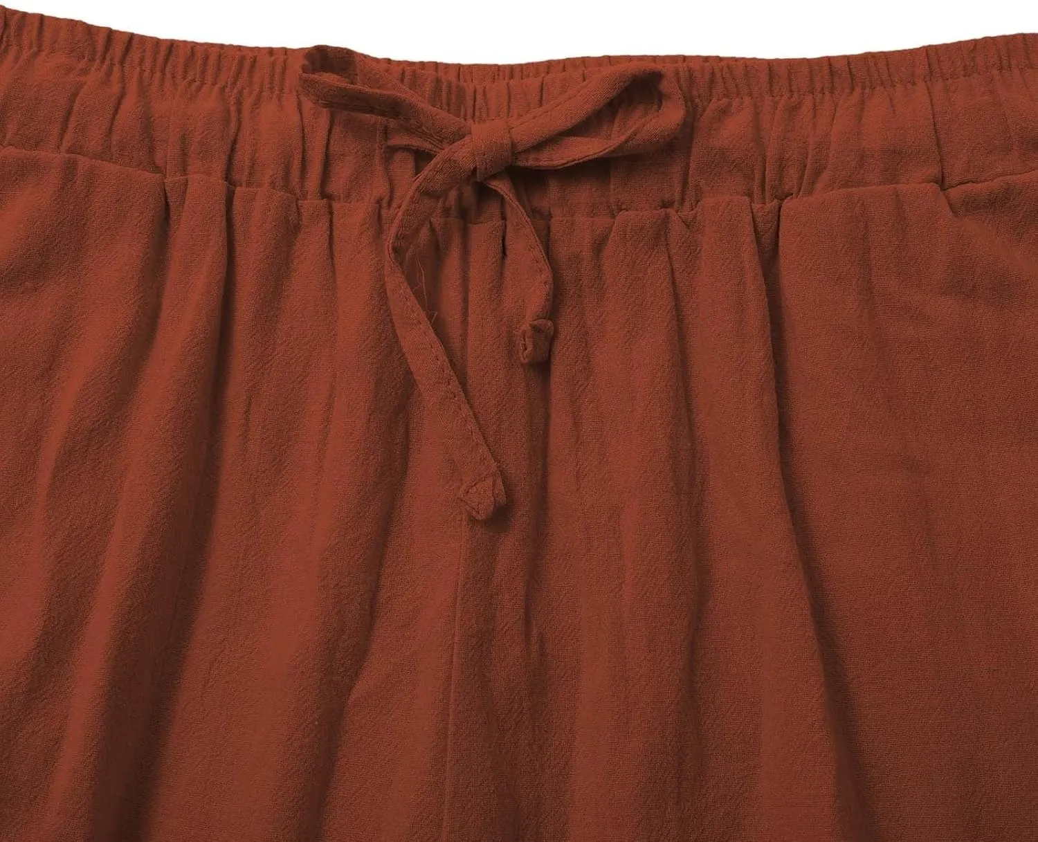 Linen Pants Women Tall Elastic High Waisted Pants for Women Cotton Womens Sweatpants with Pockets Straight Wide Leg