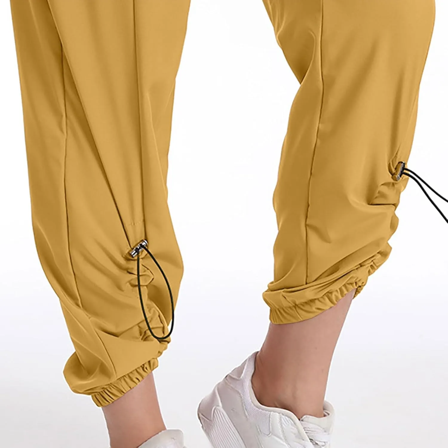 Linen Pants Women Tall Summer Straight Leg High Waist Flowy Beach Pants Travel Vacation Trendy Trouser with Pockets