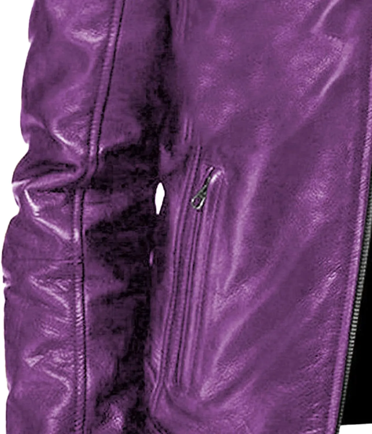 Men Leather Motorcycle Jacket Stand Collar Faux Leather Jackets Zip-Up Slim Fit Biker Coat
