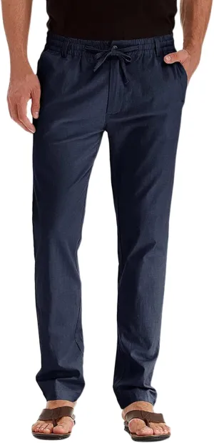 Mens Casual Pants, Elastic Waist and Zip Fly with Adjustable Internal Drawstring Custom Fit for Men Workout Pants