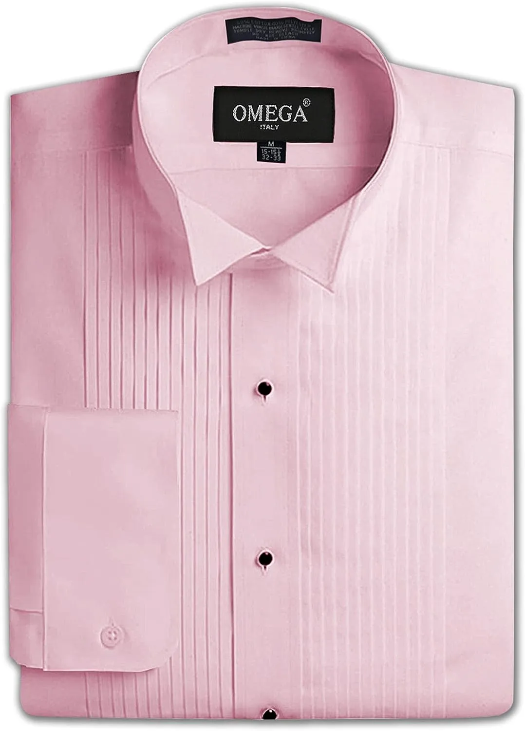 Mens Formal Wing Collar Tuxedo Shirt, 1/4" Pleat