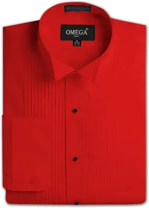 Mens Formal Wing Collar Tuxedo Shirt, 1/4" Pleat