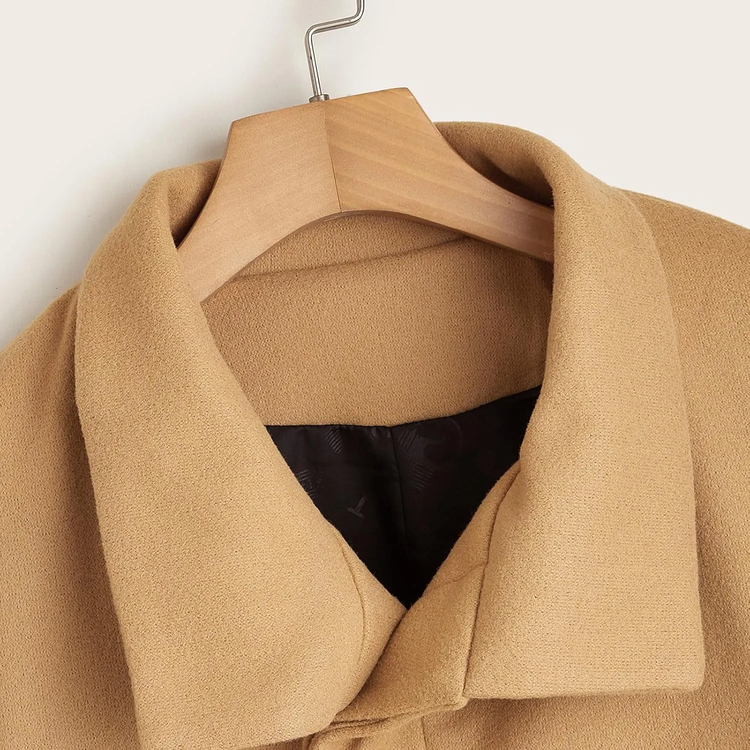 Men's Single Breasted Trench Coat Slim Fit Lapel Cardigan Coat Winter Warm Business Casual Long Jacket Overcoat