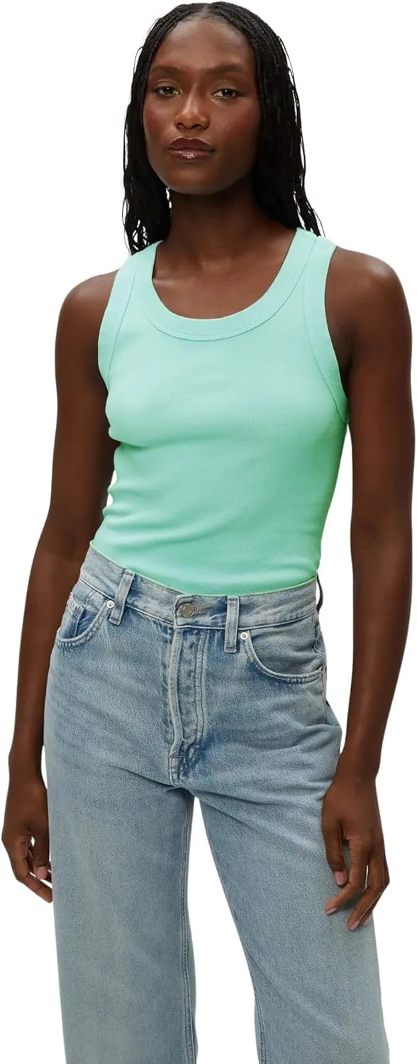Michael Stars Women's Paloma Wide Binding Cotton Tank Top - Everyday Basic