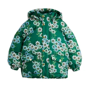 Mini Rodini Daisys aop Heavy Hooded Puffer Jacket