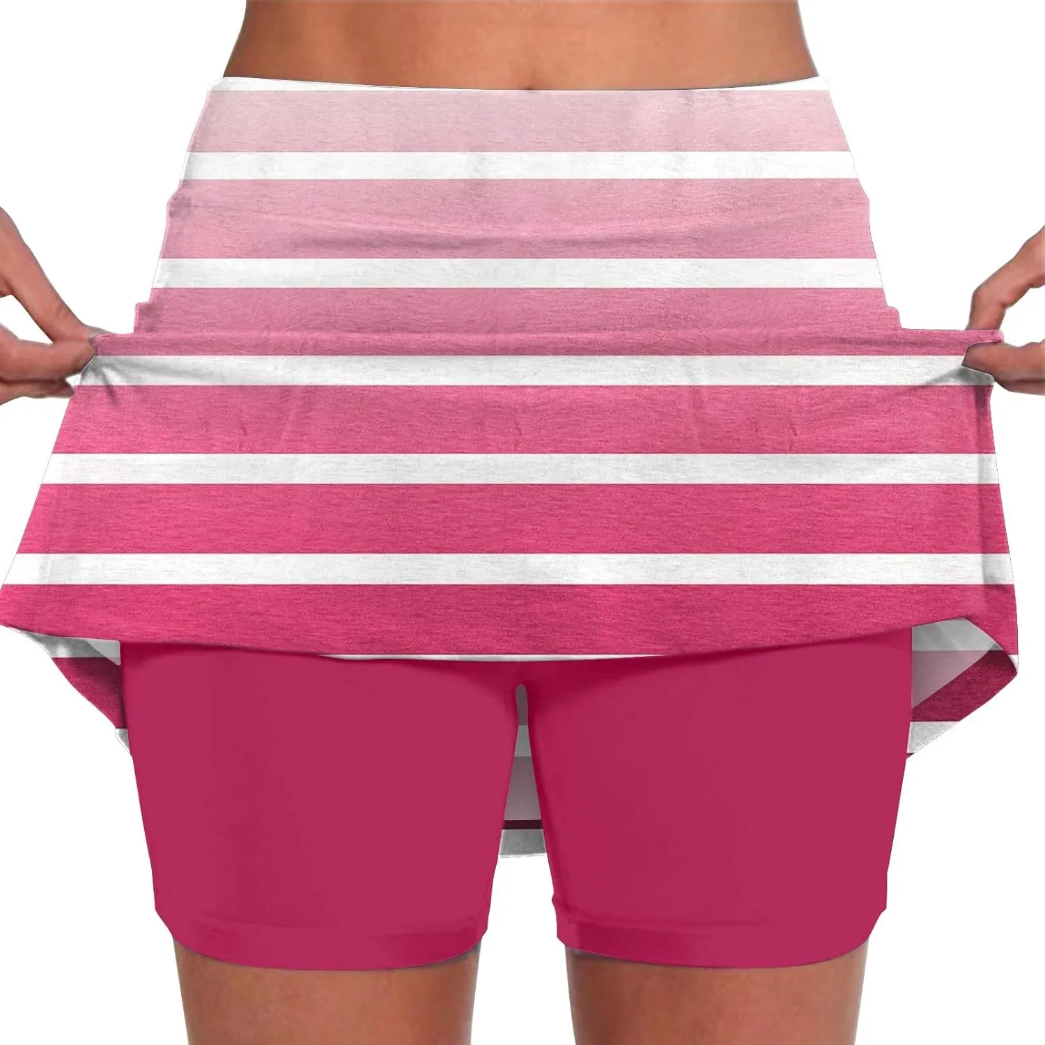 Mini Skirts for Women Casual High Waisted Tennis Golf Skorts Side Pockets Summer Workout 2 in 1 Shorts Underneath Plus Size
