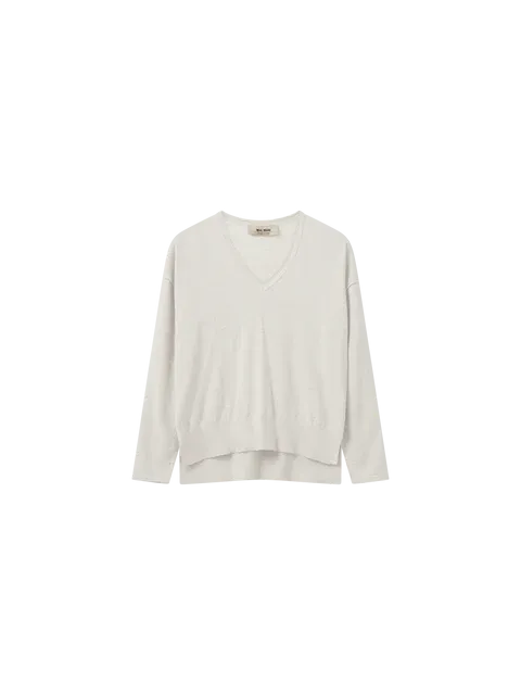 Mos Mosh Ecru Tani V Neck Knit